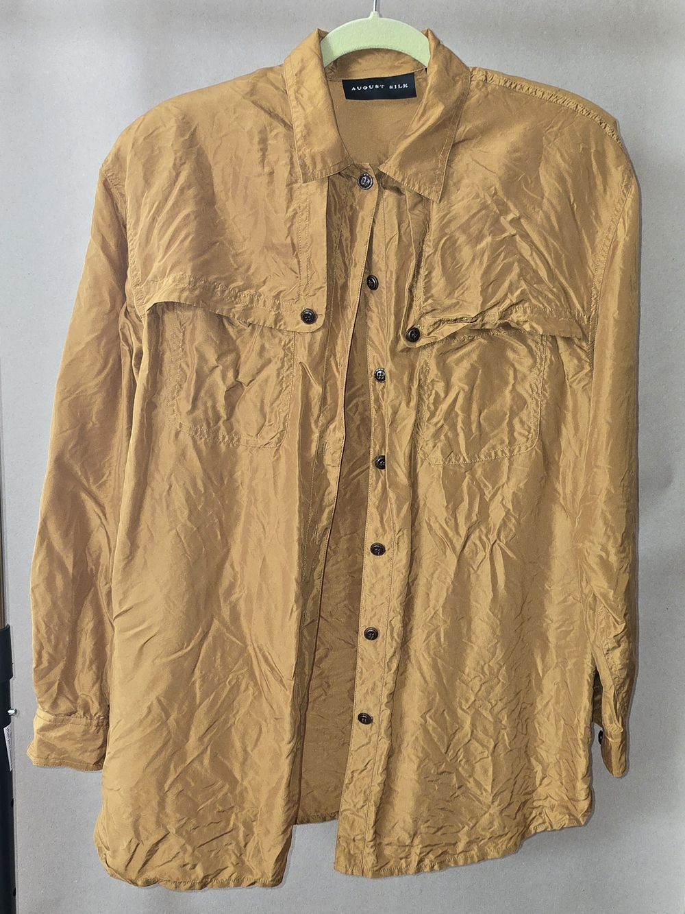 August Silk Mustard Button-Up Shirt And Pant Set